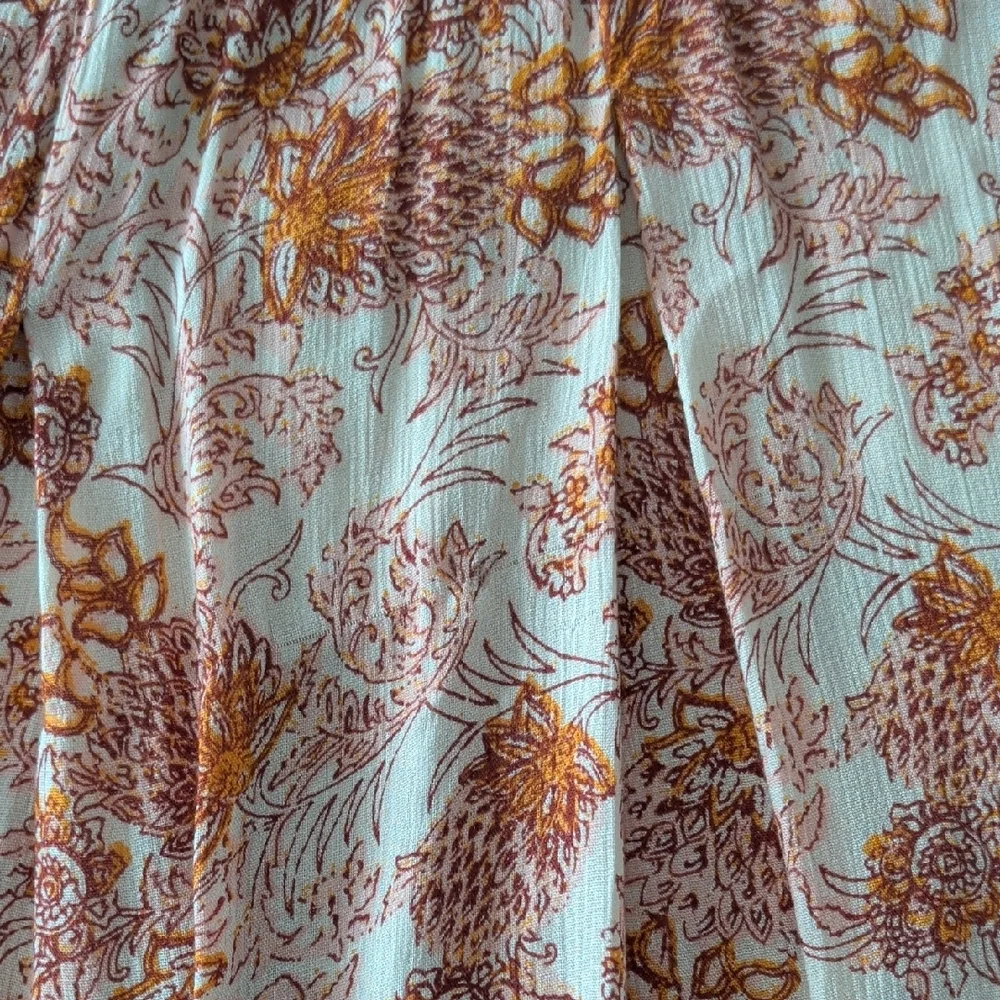 Urban Outfitters Boho Long Sleeve Dress in Cream and Brown - Picture 4 of 4